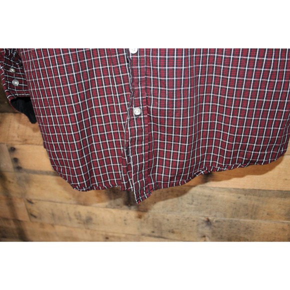 SALE-Point Zero men's cotton long sleeve button up plaid shirt size large - Picture 6 of 13